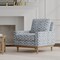 Blue Stain Resistant Performance Pet Friendly Abstract Global Print Upholstery Fabric by The Yard - SKU: Darius Sky